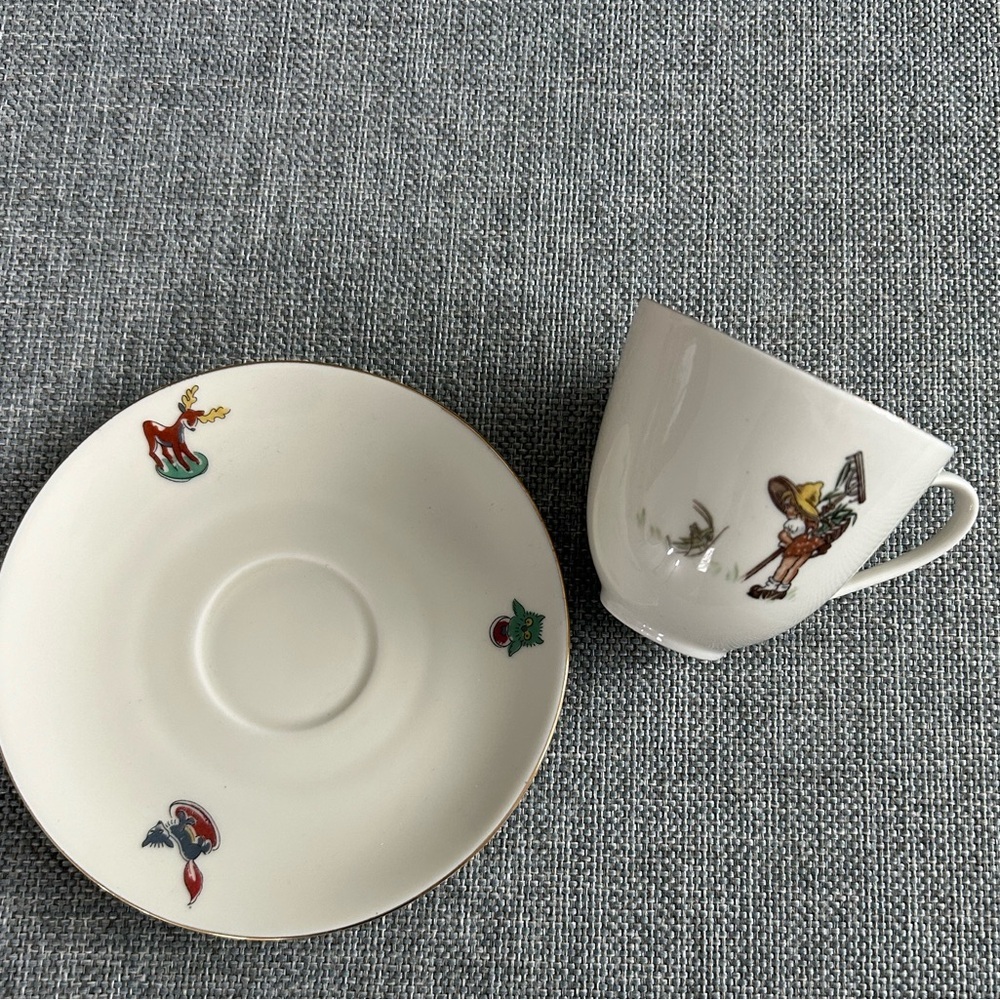 Vintage Bavaria Tirschenreuth Children’s Cup & Saucer Set Germany